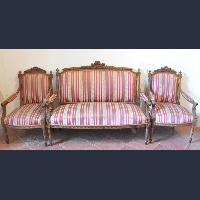 Old sofa and armchairs