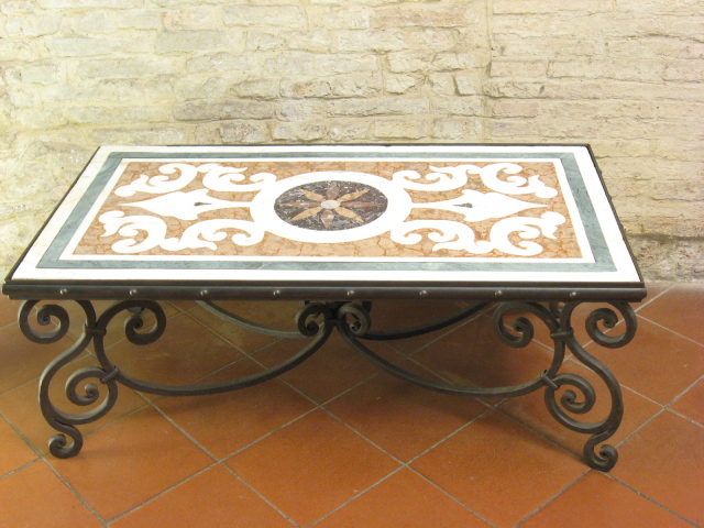  Tavolo mosaico in ferro